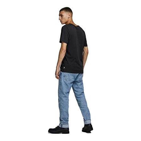 Jack & Jones O Yaka Düz Siyah Erkek T-Shirt 12156101 JJEORGANIC BASIC TEE SS