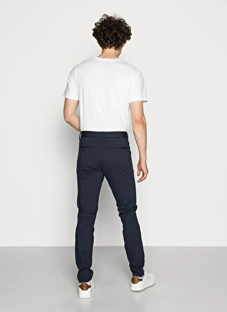 Only & Sons Normal Bel Dar Paça Gece Mavisi Erkek Pantolon ONSMARK PANT STRIPE GW 3727 NOOS