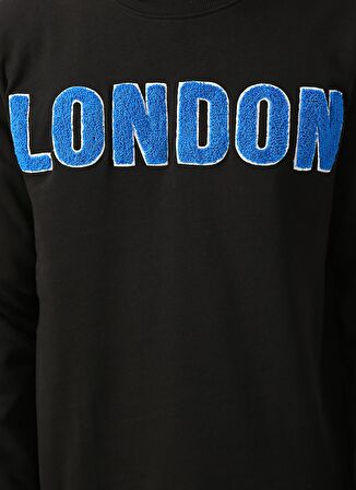 Only & Sons Siyah London Nakışlı Sweatshirt