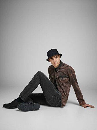 Jack & Jones Düşük Bel Slim Fit Siyah Erkek Denim Pantolon 12159030_JJIGLENN