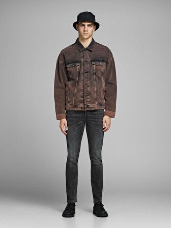 Jack & Jones Düşük Bel Slim Fit Siyah Erkek Denim Pantolon 12159030_JJIGLENN