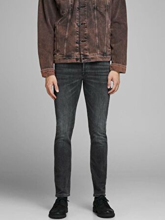 Jack & Jones Düşük Bel Slim Fit Siyah Erkek Denim Pantolon 12159030_JJIGLENN