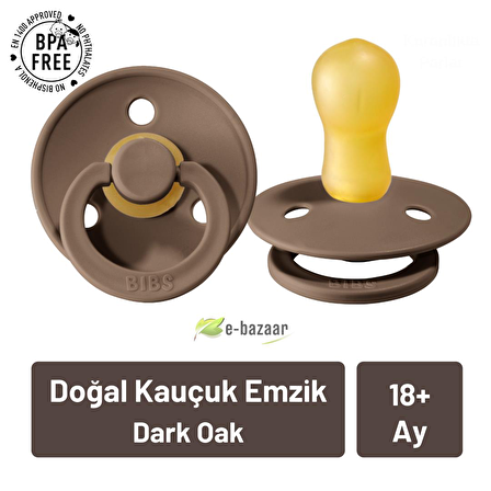 Bibs Kauçuk Emzik Dark Oak No:3 18+ Ay
