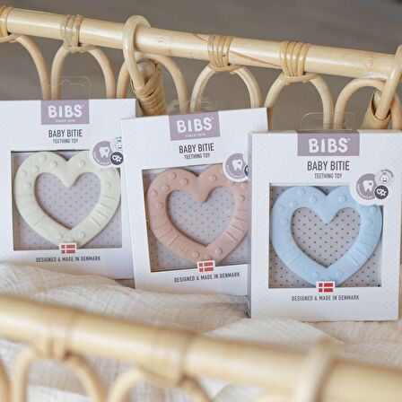 BIBS Baby Bitie Diş Kaşıyıcı - Blush Kalp