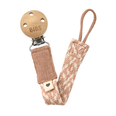 Bibs Paci Braid Emzik Askısı - Blush / Ivory