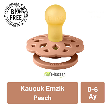 Bibs Boheme Kauçuk Emzik Peach No:1 0-6 Ay