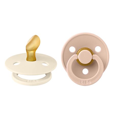 Bibs Colour İkili Anatomik Kauçuk Emzik- Ivory/Blush 0-6 Ay