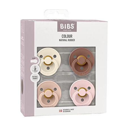 Bibs 4lü Emzik Seti - Ivory/Blush/Woodc./Blossom