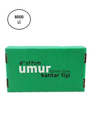 Umur Kantar Fişi 6X17cm 1 Nüsha 8000 Li 30001956 5572