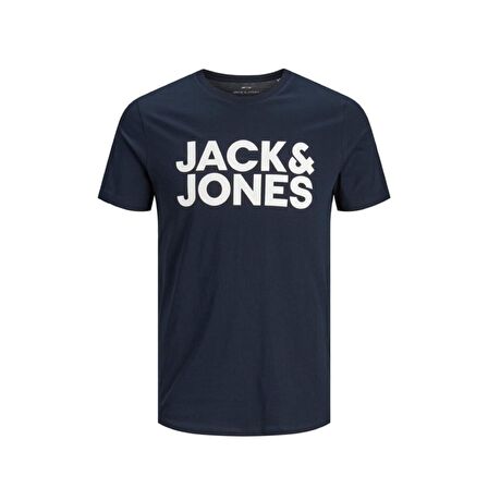Jack & Jones O Yaka Baskılı Koyu Lacivert Erkek T-Shirt 12151955 JJECORP LOGO TEE SS CREW N