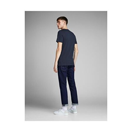 Jack & Jones O Yaka Baskılı Koyu Lacivert Erkek T-Shirt 12151955 JJECORP LOGO TEE SS CREW N