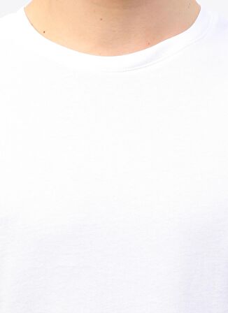 Jack & Jones O Yaka Düz Beyaz Erkek T-Shirt 12156101 JJEORGANIC BASIC TEE SS