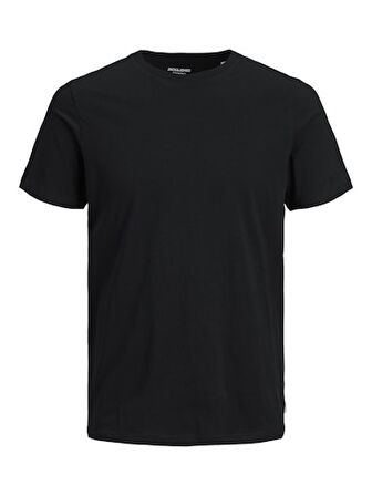 JACK JONES Erkek SİYAH Pamuklu Tişört 12156101