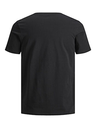 JACK JONES Erkek SİYAH Pamuklu Tişört 12156101