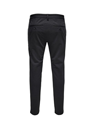 Only & Sons Normal Bel Dar Paça Siyah Erkek Pantolon ONSMARK PANT STRIPE GW 3727 NOOS