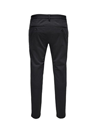 Only & Sons Normal Bel Dar Paça Siyah Erkek Pantolon ONSMARK PANT STRIPE GW 3727 NOOS