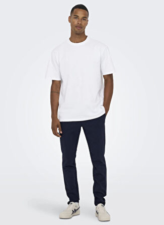 Only & Sons Normal Bel Normal Lacivert Erkek Chino Pantolon ONSMARK PANT STRIPE GW 3727 NOOS