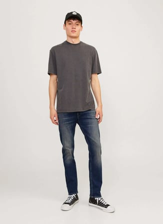 Jack & Jones Koyu Mavi Erkek Tapered Fit Denim Pantolon 12158610 JJIMIKE JJORIGINAL JOS 311
