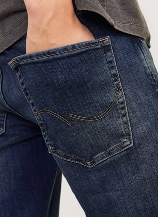 Jack & Jones Koyu Mavi Erkek Tapered Fit Denim Pantolon 12158610 JJIMIKE JJORIGINAL JOS 311