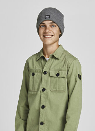 Jack & Jones Gri Erkek Çocuk Bere JACDNA BEANIE SN JNR