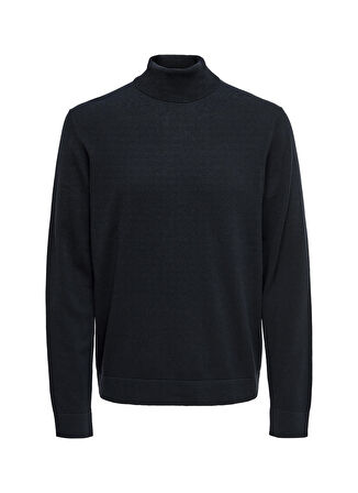 Only & Sons Dik Yaka Normal Düz Lacivert Erkek Kazak 22014750_ONSALEX 12 ROLL NECK KNIT