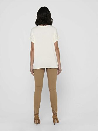 Only Kadın Kısa Kollu Bisiklet Yaka T-Shirt - 15106662