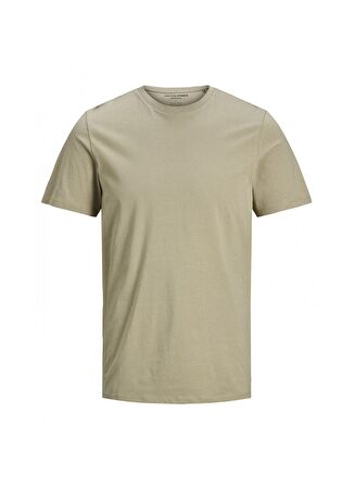 Jack & Jones Krem Erkek T-Shirt 12156101_JJEORGANIC BASIC TEE SS