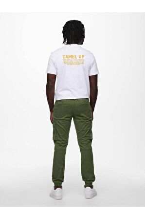 Only & Sons Lastikli Paça Yeşil Erkek Kargo Pantolon ONSCAM STAGE CARGO CUFF PK 6687 NOO