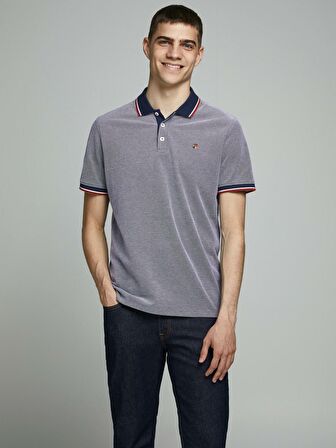 Jack & Jones 12169064_Jprbluwin Polo SsPolo Yaka Regular Fit Düz Mavi Erkek T-Shirt