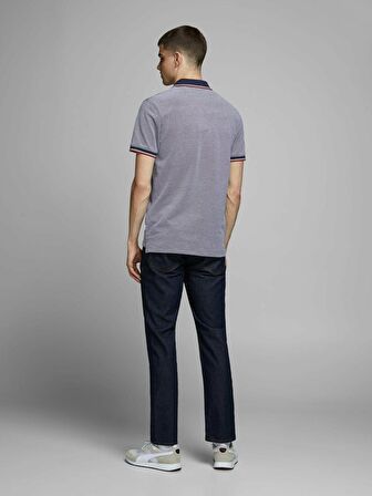 Jack & Jones 12169064_Jprbluwin Polo SsPolo Yaka Regular Fit Düz Mavi Erkek T-Shirt