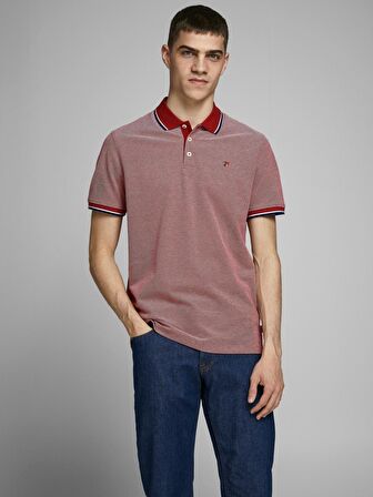 Jack & Jones Düz Koyu Kırmızı Erkek Polo T-Shirt 12169064_JPRBLUWIN POLO SS