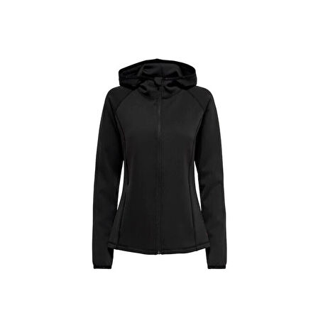 Kadın Sweatshirt Onpcara Ls Hood Zip Swt Jck Noos 15196488-Black