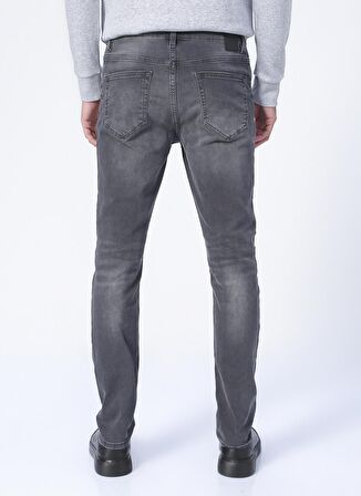 Only & Sons Onsloom Life Slim Zip Jog St 7103 Normal Bel Taşlamalı Gri ErkekDenim Pantolon