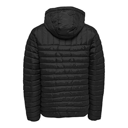 Only&Sons Erkek Mont Paul Quilted Hood 22015121-BLK