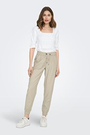 ONLY ONLKELDA-EMERY MW PULL-UP PANTS PNT NOOS BEJ