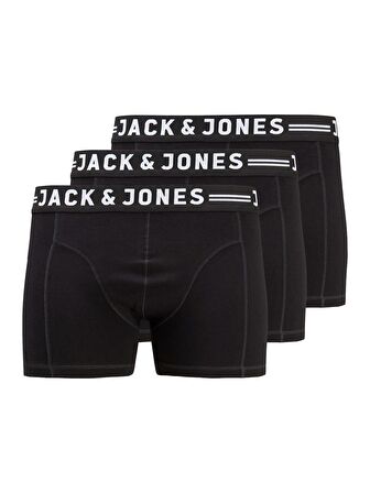 Jack&Jones Plus Büyük Beden Siyah Erkek 3'lü Boxer Set 12147591