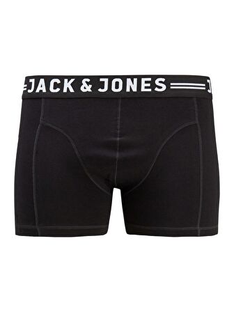 Jack&Jones Büyük Beden Siyah Erkek 3'lü Boxer Set 12147591