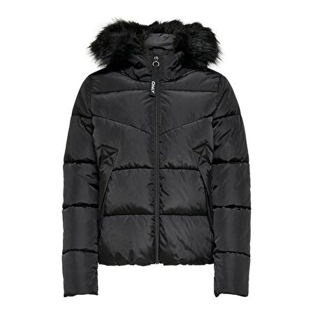 Only Rahat Siyah Kadın Kısa Şişme Mont 15205638