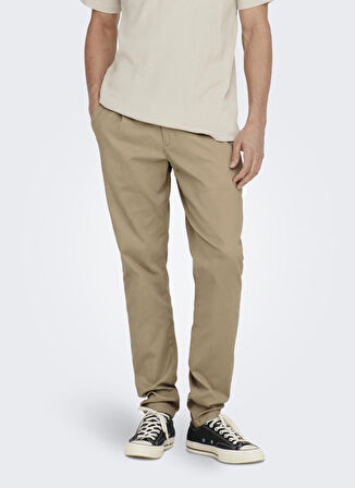 Only & Sons Dar Açık Kahve Erkek Chino Pantolon 22016775_ONSCAM CHINO PK 6775