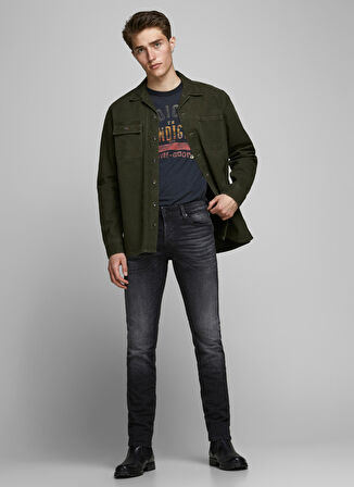 Jack & Jones Düşük Bel Slim Fit Siyah Erkek Denim Pantolon 12162430_JJIGLENN JJICON JJ 557 50S