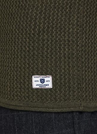 Jack & Jones O Yaka Normal Düz Koyu Yeşil Erkek Kazak 12179861_JPRBLUCARLOS KNIT CREW NEC