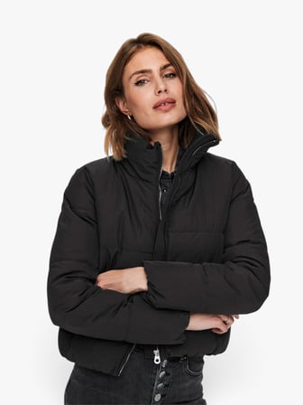 ONLDOLLY SHORT PUFFER JACKET OTW Kadın Siyah Mont - 15205371