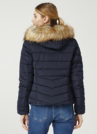 Only & Sons Lacivert Kadın Kapüşonlu Kısa  Mont 15158943