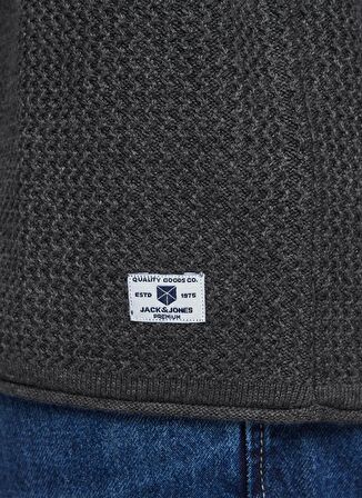 Jack & Jones O Yaka Normal Düz Koyu Mavi Erkek Kazak 12179861_JPRBLUCARLOS KNIT CREW NEC