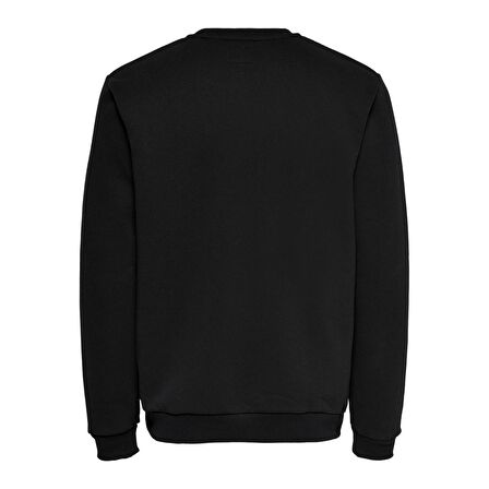 Only & Sons O Yaka Siyah Erkek Sweatshırt 000000000022018683
