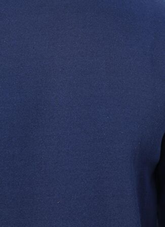 Only & Sons O Yaka Düz Koyu Mavi Erkek Sweatshirt