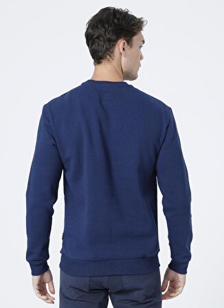 Only & Sons O Yaka Düz Koyu Mavi Erkek Sweatshirt