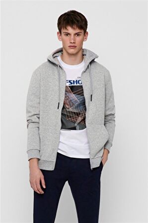 Only & Sons Onsceres Fermuarlı Hoodie Sweatshirt - 22018684