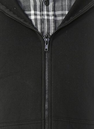 Only & Sons Kapüşonlu Düz Siyah Erkek Sweatshirt