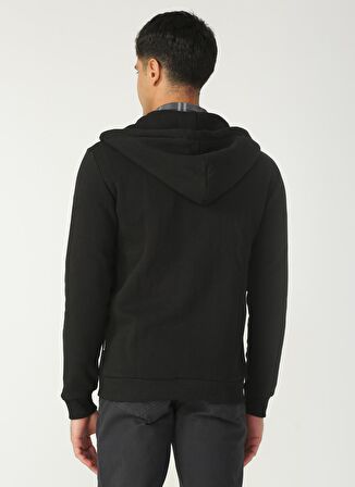 Only & Sons Kapüşonlu Düz Siyah Erkek Sweatshirt
